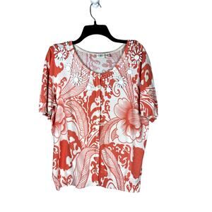 Cato Women's Beaded Knit Floral Button Front Cardigan‎ - Size 18/20W